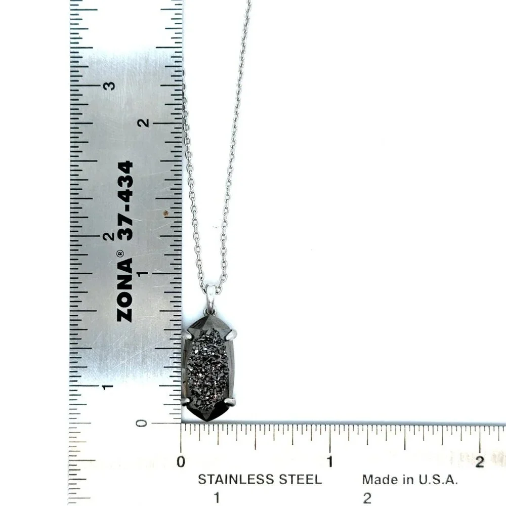 Kendra Scott Platinum Druzy‎ Necklace